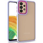 Zore Samsung Galaxy A52 Uyumlu Flora Kapak Lila Cep Telefonu Kılıfı