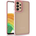 Zore Samsung Galaxy A52 Uyumlu Flora Kapak Rose Gold Cep Telefonu Kılıfı
