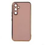 Zore Samsung Galaxy M14 Kenarı Gold Renk Silikon Bark Kapak Cep Telefonu Kılıfı