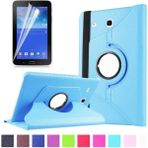 Zore Samsung Galaxy Tab 3 Lite 7.0 T110 Dönebilen Standlı Mavi Kılıf