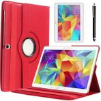 Zore Samsung Galaxy Tab 4 10.1 T530 Dönebilen Standlı - Kırmızı Kılıf