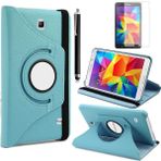 Zore Samsung Galaxy Tab 4 7.0 T230 Dönebilen Standlı - Mavi Kılıf