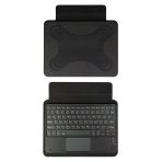 Zore Uyumlu Msra Border Keyboard 8" Inç Universal Bluetooh Bağlantılı Standlı Klavyeli Tablet Kılıfı-Siyah