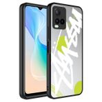 Zore Vivo ile uyumlu ileuyumlu ile uyumlu Y21S Kılıf Aynalı Desenli Kamera Korumalı Parlak Mirror Kapak Yazı