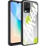 Zore Vivo Y21s Kılıf Aynalı Desenli Kamera Korumalı Parlak Msra Mirror Kapak-Yazı