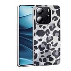 Zore Xiaomi ile uyumlu Redmi Note 14 5G Kılıf Desenli Zore Mep Kapak Gri Leopar