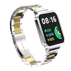 Zore Xiaomi İle Uyumlu Redmi Watch 2 Lite KRD-60 Metal Kordon Gümüş-Gold