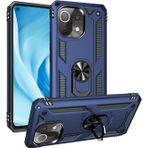 Zore Xiaomi Mi 11 Lite Zırhlı Standlı Mıknatıslı Tank Kapak Lacivert Kılıf