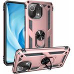 Zore Xiaomi Mi 11 Lite Zırhlı Standlı Mıknatıslı Tank Kapak Rose Gold Kılıf