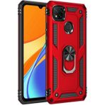 Zore Xiaomi Redmi 9C Zırhlı Standlı Mıknatıslı Tank Kapak Kırmızı Kılıf