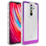 Zore Xiaomi Redmi Note 8 Pro Simli ve Renk Geçiş Tasarımlı Lens Korumalı Park Kapak Kılıf