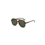 Zoreya Leopar Desenli Yeşil Cam Vintage & Retro Unisex Güneş Gözlüğü