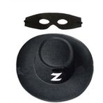 Zorro Temalı Şapka ve Maske Seti Yetişkin