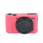 ZORSOME Canon EOS G7 X Mark II Kamera Kılıfı için, Silikon Kauçuk Kamera Muhafazası Canon EOS G7 X Mark II için Koruyucu Kapak Kılıfı, Kırmızı