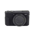 ZORSOME Canon EOS G7 X Mark II Kamera Kılıfı için, Silikon Kauçuk Kamera Muhafazası Canon EOS G7 X Mark II için Koruyucu Kapak Kılıfı, Siyah