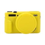 ZORSOME Canon PowerShot G7 X Mark II / G7X2 Kamera Kılıfı için, Silikon Kauçuk Kamera Muhafazası Canon PowerShot G7 X Mark II / G7X2 için Lens Kapaklı Koruyucu Kapak Kılıfı (Sarı)