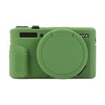 ZORSOME Canon PowerShot G7 X Mark II / G7X2 Kamera Kılıfı için, Silikon Kauçuk Kamera Muhafazası Canon PowerShot G7 X Mark II / G7X2 için Lens Kapaklı Koruyucu Kapak Kılıfı (Yeşil)