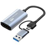 ZOSEMELI Yakalama Kartı, 2023 4K 60HZ Ses Video HDMI Yakalama Kartı, HDMI - USB 3.0 / USB C 1080P 60HZ Yakalama Kartı, Akış için Yakalama Kartı/Nintendo Anahtarı/PS3/PS4/YouTube/Xbox/Kamera/PC/OBS