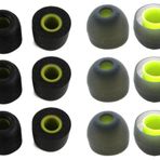 Zotech 3 Çift Hafızalı Köpük ve 3 Çift Silikon Kauçuk Yedek Kulaklık, JayBird BlueBuds X, X2 ve X3 Spor Kulaklıklar için Kulak Uçları (Orta)