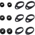 Zotech Samsung Gear IconX (2018 Sürümü) SM-R140 (Siyah) için 6 Çift Silikon Kulak Ucu ve Kulak Kancaları S/M/L