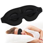 Zovator Uyku maskesi karartma, uyumak için 3D göz maskesi, uyku maskesi, uyumak için göz bağı, uyku için göz bağı, dolgulu göz maskesi, uyumak için ayarlanabilir kayışlı