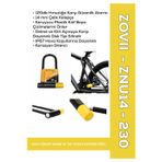 Zovıı Znu14-230| Sarı 120 Db Alarmlı Motosiklet U Kilidi - 14 Mm Çelik, Korozyon Dirençli, Ip67