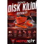 ZOVII Zt6 | Turuncu 120 Db Alarmlı Motosiklet Disk Kilidi – IP67, Su Geçirmez, Çelik Güvenlik Kilidi