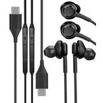 zoyuzan 099-N10-ejUSB C Jaklı Kulaklık Mikrofonlu (2 Paket) Tip C Kablolu Kulaklık Gürültü Önleyici Kulaklık Apple IPhone15 Pro Max Plus IPad Pro Google Pixel Galaxy S22 S23 S9 Ultra ile Uyumlu