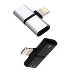 zoyuzan 2 paket, Kulaklık Adaptörü Yıldırım için Uyumlu Çift Ses Jakı ve Şarj Cihazı Kulaklık Şarj Splitter iPhone 11 12Mini pro max xs xr x 7 8plus ipad air Konektörü için Uyumlu