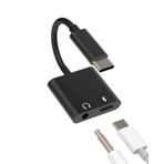 zoyuzan Adaptör USB C jak fişi, 3,5 mm, kablo (2'si 1 arada) kulaklık, şarj cihazı, USB-C kulaklık, DAC ses, Huawei Xiaomi Redmi Google Samsung S21 kablo çift fiş adaptörü araç AUX ile uyumlu