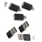 zoyuzan Adaptör USB C'den USB'ye (6 adet) OTG Fiş USB A Tip C Kablo Şarj Cihazı Dönüştürücü iPhone 15 Pro Max Plus iPad için Apple Mac Macbook Tablet Aksesuarı Samsung için