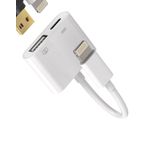 zoyuzan iPhone 14 için USB Adaptör ve Şarj (2'si 1 Arada) Lightning Jak Kablosu Charging OTG 3.0 Stick Apple MFI Sertifikalı Dijital Kamera Kartı Klavye Bağlantısı Soket USB Kart Okuyucu Dağıtıcı iPad Connect