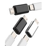 zoyuzan Micro USB Erkek - USB C Somun Jak Adaptörü (3 Adet) Type-C Şarj Kablosu Soket USB Mikro Fiş Data Sync Charging Converter Android Şarj Cihazı Aksesuarı Samsung Galaxy S7 Active ile Uyumlu