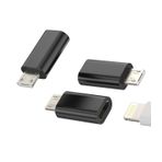 zoyuzan Mikro USB Erkek Yıldırım Dişi 3'lü Paket Şarj Adaptörü Samsung Galaxy S6 Edge S7 Active Nexus note 5 LG Android Güç Şarj Kablosu Bağlantı Noktası Dönüştürücü iPhone 12 7 8 plus X Ipad Kablosu