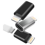 zoyuzan USB C Lightning Charger Adaptörü (3 Adet) Apple MFI için Sertifikalı iPhone 14 13 Type-c Female Jak Şarj Kablosu Soket Aydınlatma Fiş Kablosu PD Charger Data Adaptateur iPad Converter için Aksesuar