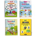ZOZİLER 1.Sınıf Mat Soru Bankası - Türkçe Soru Bankası - Resimli İngilizce Sözlük - 1den2ye Defter