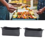 ZPSHYD Izgara için Silikon Gres Kupası Gömlekleri Izgara için Silikon Gres Kupası Gömlekleri, 2 Paket, Yeniden Kullanılabilir Damla Pan Liner, Izgara Gris için Arka Gres Catcher