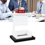 ZPSHYD Kartvizitlik standı kartvizit ekran akrilik tutucu standı, 2 kart yuvaları minimalist istikrarlı isim kartları organizatör ofis masaüstü için