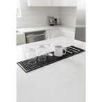 ZQ Polimer 60x12 Cm Kauçuk Bar Mat, Bulaşık Kurutma Matı, Tencere Altlığı, Cam Kenarı Saksı Altlığı Siyah