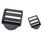 ZQMALL 10 adet Plastik Merdiven Sürgüsü - Germe Kilitleri Ayarlanabilir Toka Siyah Dokuma Sırt Çantası Kemer Kayışları Kamp Bavulu (50 mm) Q089