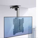 ZQMKQCEK Ayarlanabilir, eğilebilir TV tavan askısı – 0 – 90° katlanabilir TV/Monitör tutucu, 17-37 inç televizyonlar için uygun, ±30° sola / sağa dönüş, maks. VESA 200 x 200 mm