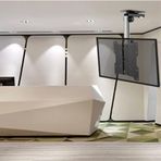 ZQMKQCEK Ayarlanabilir TV tavan askısı – TV için tavan askısı, 0 – 90° katlanabilir TV/monitör tutucu, ±30° sola/sağa dönüş, 17 – 37 inç (17 – 37 inç) büyük televizyonlar için uygun, maks. VE