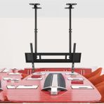 ZQMKQCEK Motorlu TV Braketi, Tavan TV Standı, Duvara Monte TV Braketi Motorlu TV Tavan, 60-100 İnç (300 cm) LED Düz Ekran için Çift Direk Asma TV Standı