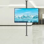 ZQMKQCEK TV duvar askısı, TV duvar askısı, TV zemin standı POIG – 360 derece dönebilen TV dolabı, döner taban, 32-75 inç LED ekranlar için uygun (1 renk: 60 85 cm)