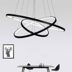 Zr Aydınlatma Ø65-50-35CM 3000K Antrasit Renk 4000K Işık, Kumandalı LED Lamba,sarkıt Avize,modern Aydınlatma,dekoratif Işık