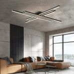 Zr Aydınlatma Antrasit 100 x 100 cm 3000k, Kumandalı, Led Tavan Lambası,Avize,Modern Aydınlatma,Dekoratif Işık