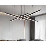 Zr Aydınlatma Antrasit 4*100CM Sarkıt LED Avize, 3000K Işık, Kumandalı, Modern Sarkıt, LED Lamba, Dekoratif Avize