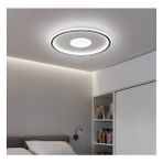 Zr Aydınlatma Antrasit Ø60CM Yuvarlak 4000k Işık Rengi, kumandalı LED Tavan Lambası, avize, modern Aydınlatma, Dekoratif Işık