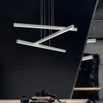 Zr Aydınlatma Beyaz 3*100CM Sarkıt LED Avize, 4000k Işık, Kumandalı, Modern Sarkıt, LED Lamba, Dekoratif Avize