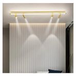 Zr Aydınlatma Gold Spotlu Oval 120X16CM 4000k Işık Rengi, Kuamndalı LED Tavan Lambası,oval Avize,modern Aydınlatma,dekoratif Işık - Eskitme - Gold